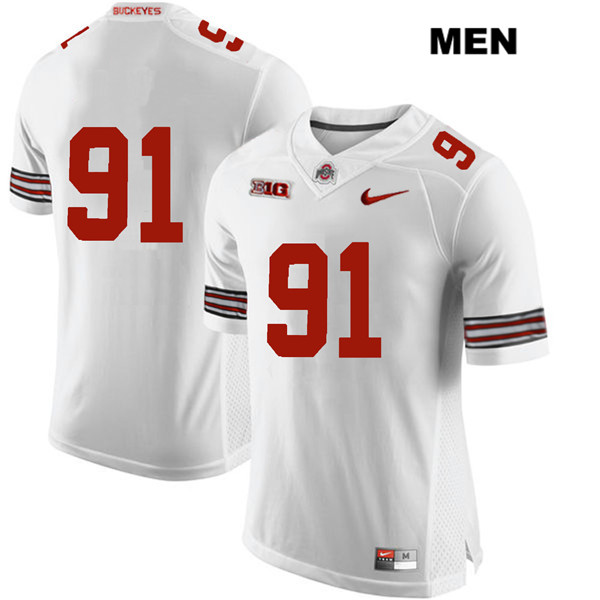 Ohio State Buckeyes Men's Drue Chrisman #91 White Authentic Nike No Name College NCAA Stitched Football Jersey SR19J76NJ